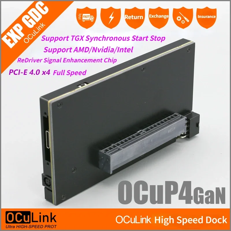 External Gpu Dock Pcie 4.0 Oculink - Casing Dock GPU OCuP4GaN OCuLink dengan