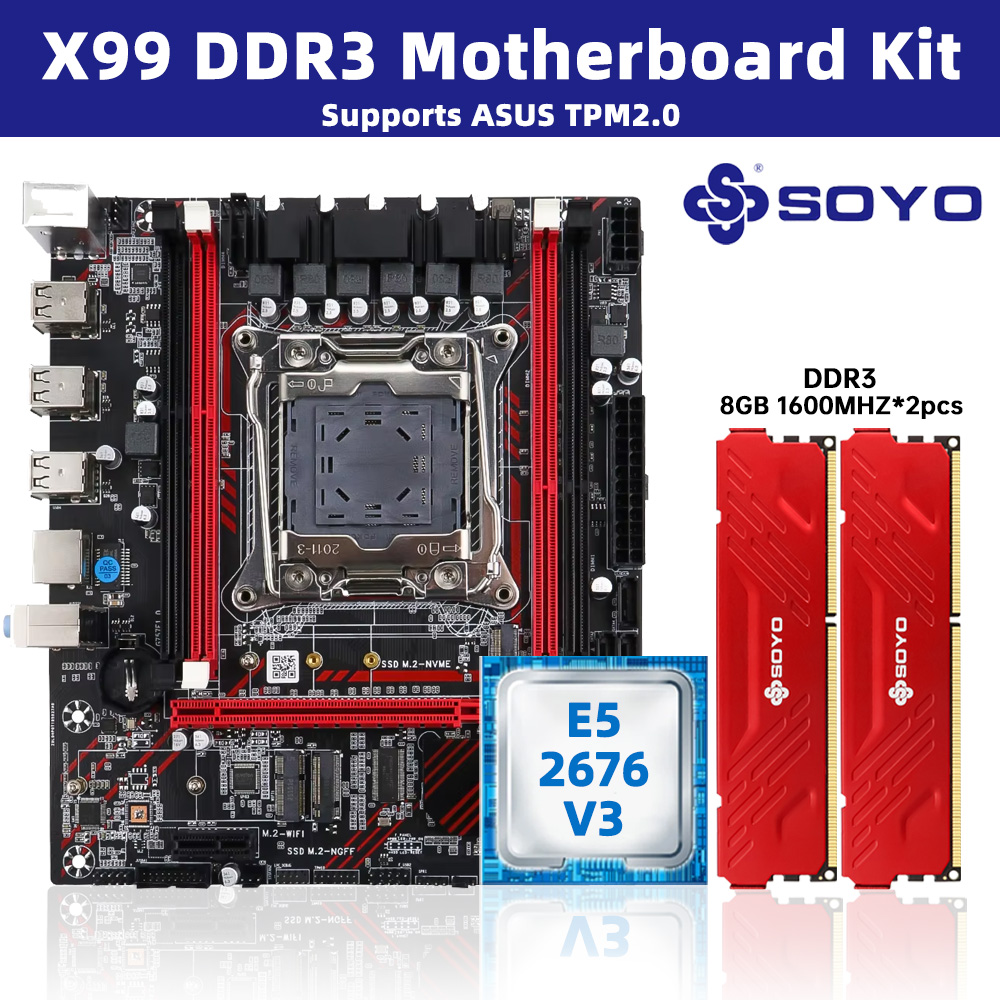 Kit Set Motherboard SOYO X99 d - X99 Dual Cpu Motherboard Combo ulasan dan harga